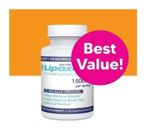 Redutor De Peso - Lipozene 120 Caps - Mais Vendido Nos Eua Sabor Sem Sabor