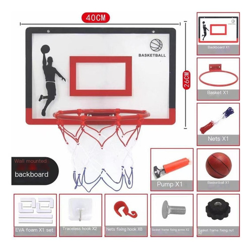 Tablero De Baloncesto De Pared Para Niños No-punch