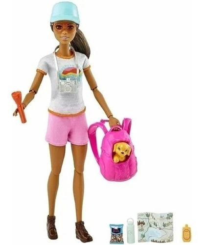 Boneca Barbie Caminhada E Filhote De Cachorro Grn66 - Mattel