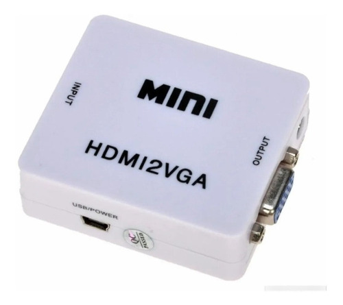 Conversor Convertidor Adaptador Hdmi A Vga Audio Cable Usb