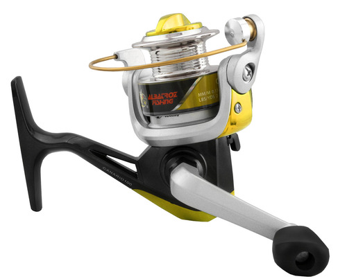Carretel molinete Albatroz Fishing Canário 100 direito/esquerdo color preto/dourado
