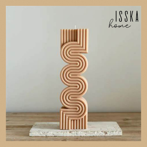 Molde De Silicona Columna Ondulada Chica En S Ideal Velas
