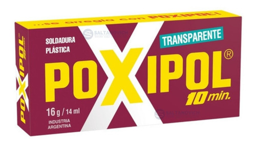 Imagen 3 de 4 de Pegamento Poxipol 10 Min Transparente 16g/14ml Resistente