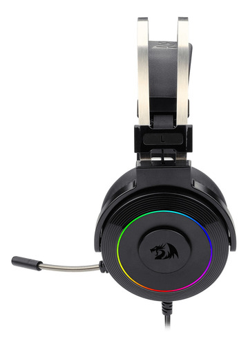 Imagen 2 de 5 de Auriculares gamer Redragon Lamia RGB H320RGB negro con luz rgb LED