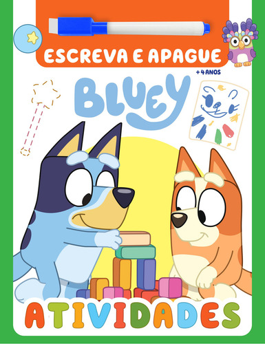 Bluey Atividades Escreva E Apague Capa Mole
