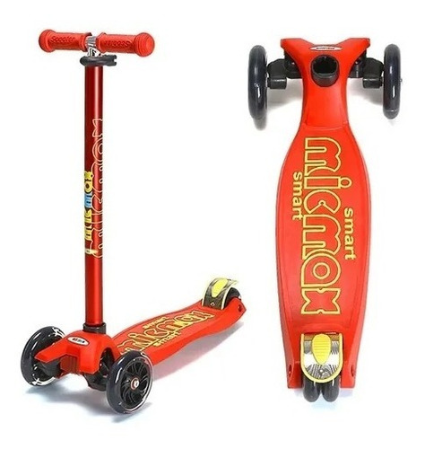 Patineta Scooter Niños. Roja. Diseño Moderno. Luz.