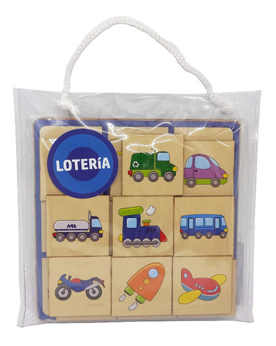 Juego De Lotería De Madera Modelo Transportes