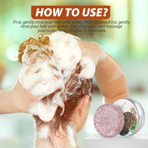 . 4x Shampoo Natural Stick Para Parar A Queda De Cabelo