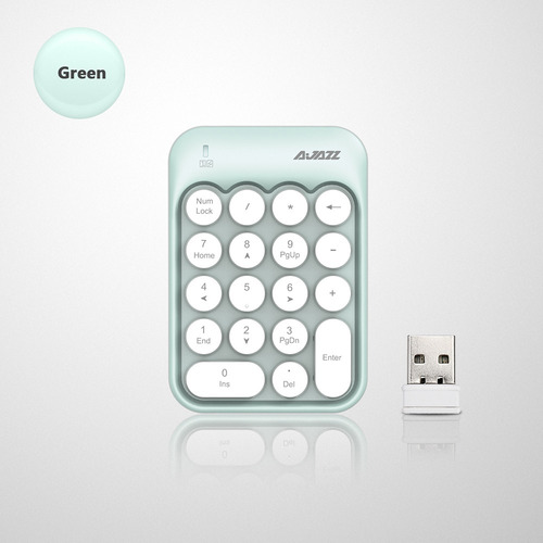 Imagen 6 de 6 de Ajazz 2.4g Teclado Numérico Inalámbrico Mini Numpad 18