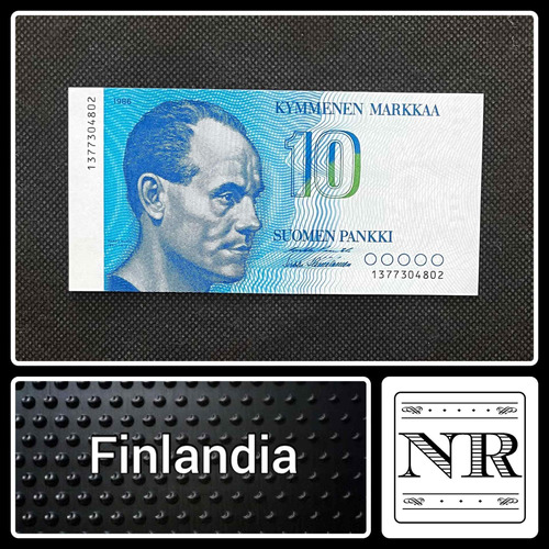 Imagen 1 de 4 de Finlandia - 10 Markka - Año 1986 - P #113a