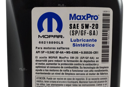Aceite Mopar 5w-20 1l Mopar L62813
