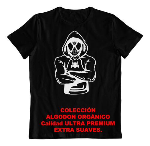 Polera - Dtf - Algodon Organico - Miles Morales Spiderman