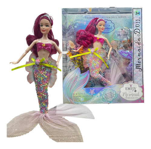 Hermosa Muñeca Princesa Se Transforma A Sirenita Articulada