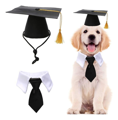 Gorras De Graduación Para Mascotas Con Pajarita, Collar, Som