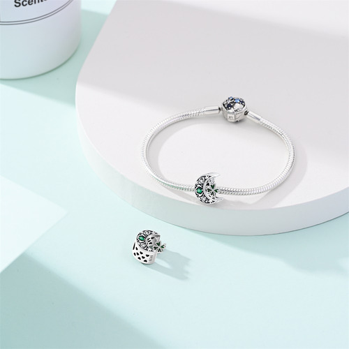 1 Pcs Dije Luna De Plata 925 Premium Charm