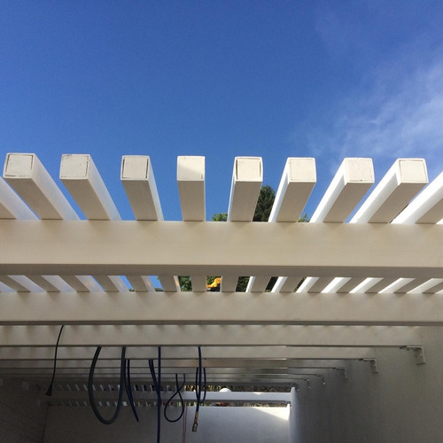 Cuadrado Pérgola Decorativo 2x2 Zeromadera (2 Pzas 1.5mts) Color Blanco