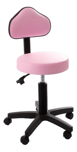 Cadeira de escritório Urban Office Cadeira Mocho Verona Rosa Bebe ergonômica  rosa-claro com estofado de couro sintético