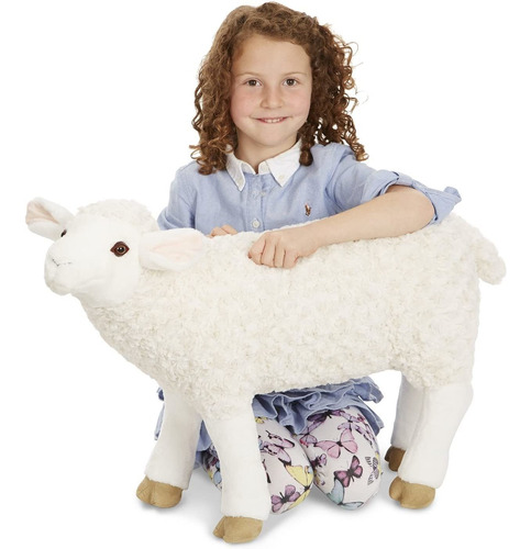 Melissa  Doug Oveja Gigante - Animal De Peluche Realista (c