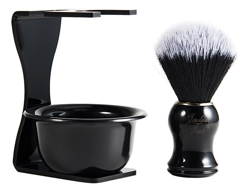 K Kit De Afeitado 3 En 1: Brocha Para Tejones, Jabonera Y