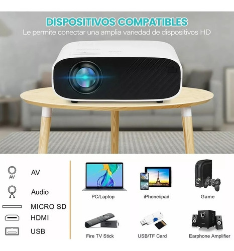 Proyector Mini Portable Android Con Control Remoto
