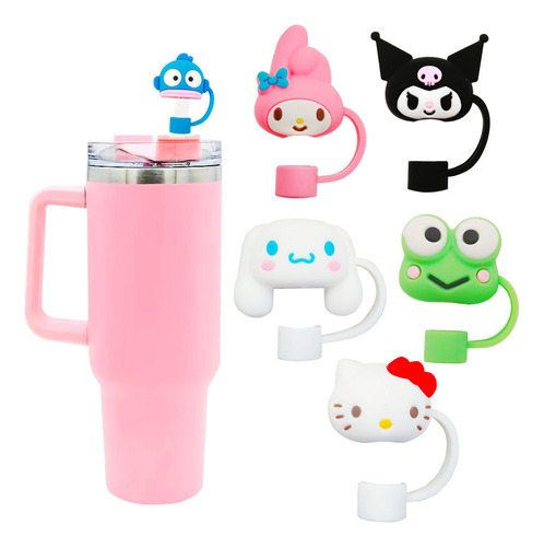 6pcs Funda De Paja Guardapolvo Simpáticos Adornos Para Tazas