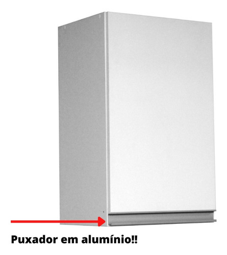 Armário Aéreo Suspenso 40cm 100 % Mdf Puxador Alumínio