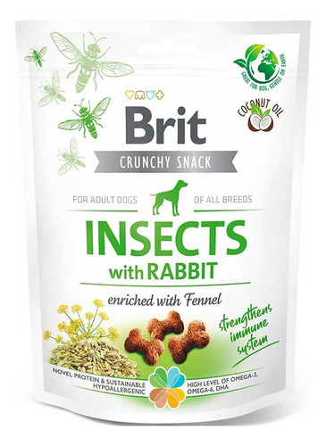 Brit Care Snack Dog Crunchy Insect/rabbit 200gr. 