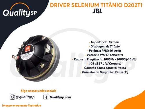 Driver Jbl Selenium Jbl D202ti 60w Rms 8 Ohms