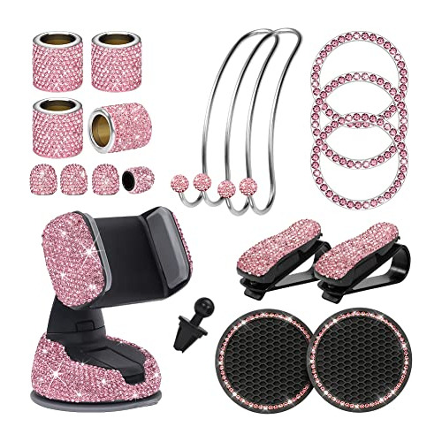 Set De Accesorios Brillantes Automóvil Mujeres, Gancho...