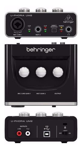 Imagem 10 de 10 de Behringer Um2 Interface De Audio Usb Envio Mesmo Dia