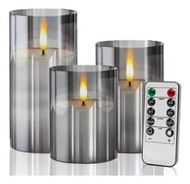 Comprar Vela Led Sin Llama Luz Parpadeante Control Remoto Set X3