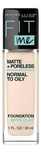 Base Líquida Maybelline Fit Me Matte Poreless 110 Porcelain