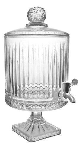 Suqueira De Vidro Servir Suco Água Aromatizada C/ Tampa Cor Suqueira Grande Cristal