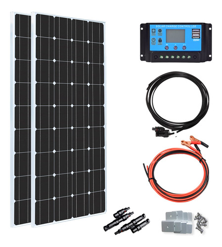 Xinpuguang Kit De Panel Solar De 200 Vatios Y 12 Voltios, 2