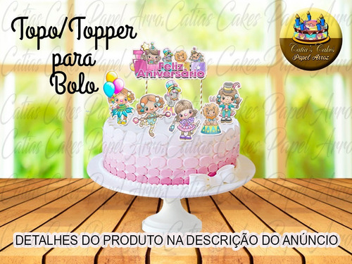 Imagem 1 de 1 de Topper Topo Para Bolo Circo Rosa Menina Aniversário Festa