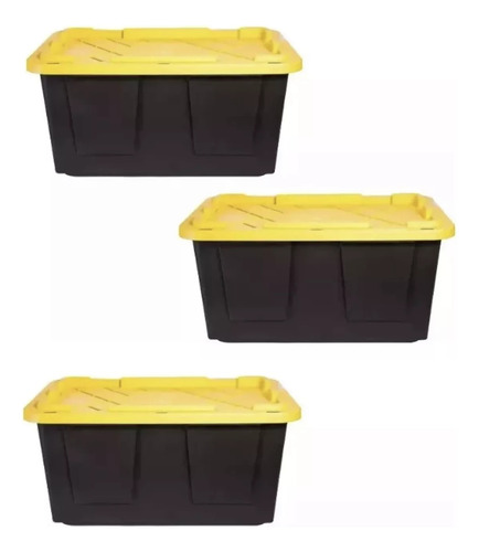 Caja Plástico Uso Rudo Almacenamiento 3pz Greenmade 102 Lts