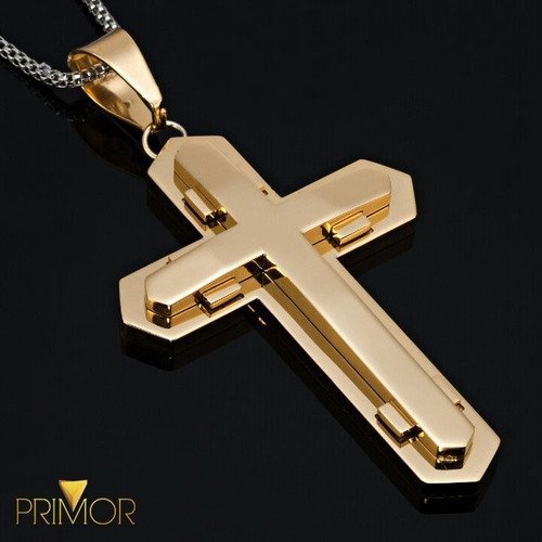 Crucifixo De Ouro Todo Trabalhado De 5cm Com 11g Pg007