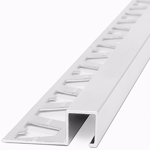 Imagen 1 de 1 de Guardacanto Quadra Cromo Mate 12mmx10mmx2,5 Ml Para Pared