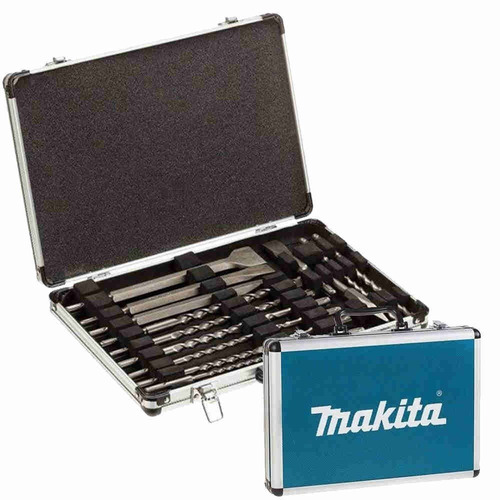 Imagem 1 de 7 de 17 Pc Brocas Sds Plus + Talhadeira E Ponteiro D-42444 Makita