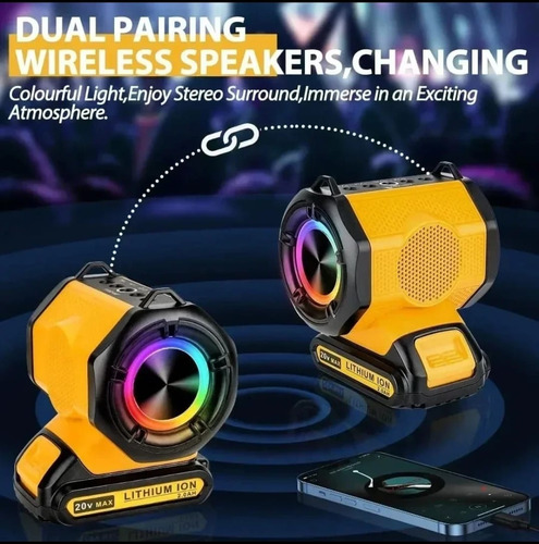 Adaptador Baterias Dewalt Tipo Parlante Bt