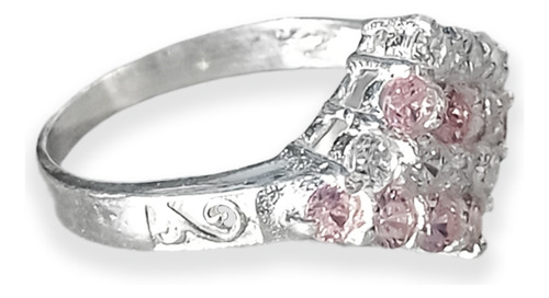 Imagen 2 de 6 de Anillo Plata Italiana 925 Y Circonitas Modelo Zaniah