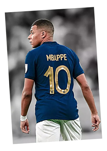 Poster Kylian Mbappé Francia 48x33cm Cr7 Futbol Mundial 