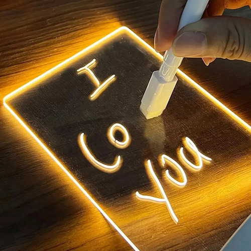 Pizarra Luz Led Base Color Blanca
