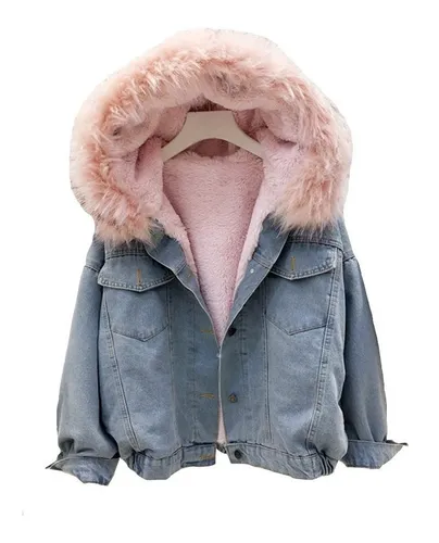 Chamarra de mezclilla con gorro para mujer new arrivals