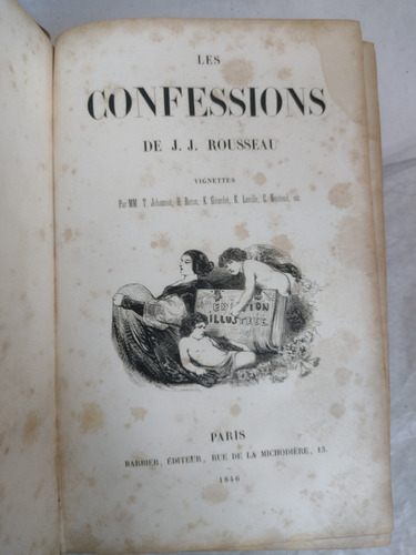 Las Confesiones. Rousseau J.j. Antiguo En Francés. 1846