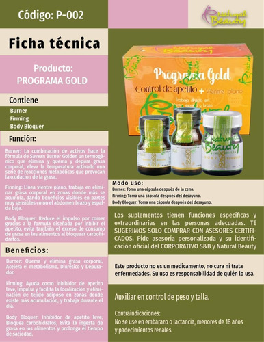 Programa Gold Baja De Peso Y Talla
