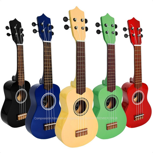 Ukelele Electroacustico Soprano Colores Superior Funda Pua