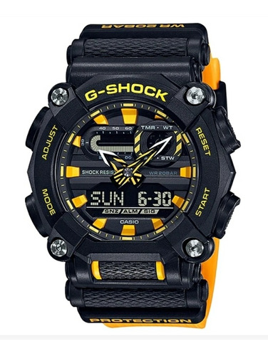 G Shock Ga 900a 1a9 Original Negro Con Amarillo  