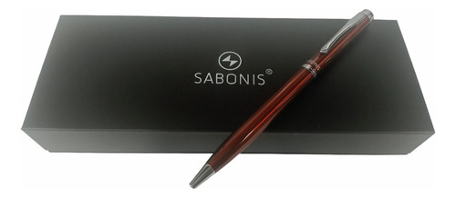 Bolígrafo Sabonis Urban Oficce Trazo Medio Con Estuche Tinta Negro Exterior Rojo