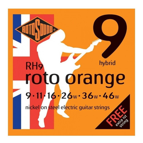 Cuerdas G. Eléctrica Rotosound Roto Orange Rh9 009-046